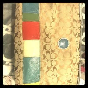 Large coach tote/diaper bag/ overnight bag/laptop